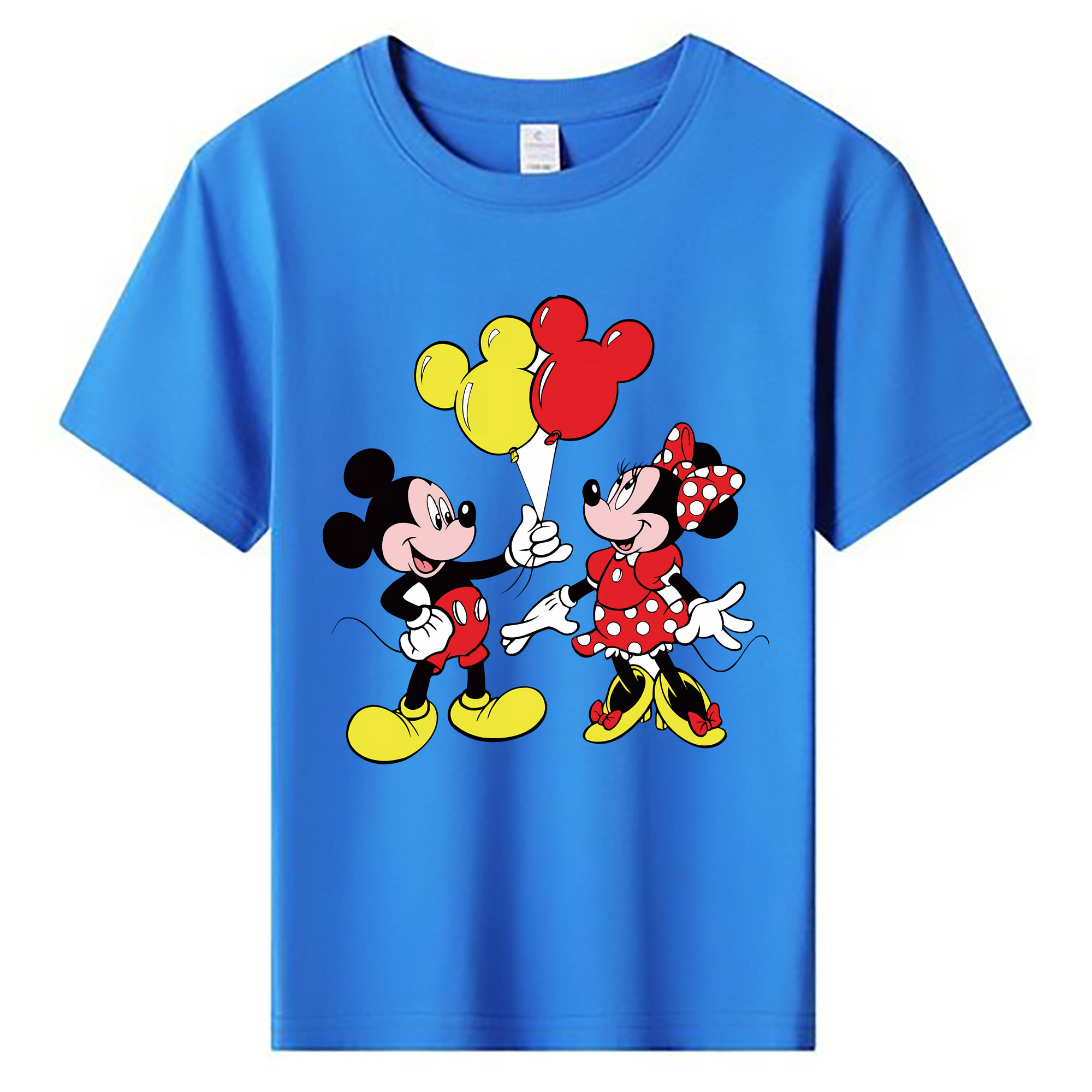 （画像用） ミッキーマウス Mickey Mouse 綿100％キッズTシャツ（フロントプリント）